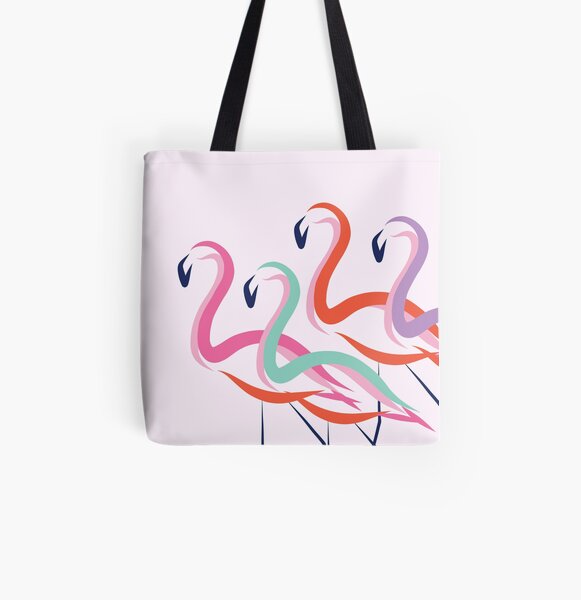 Flamingos never go Solo All Over Print Tote Bag