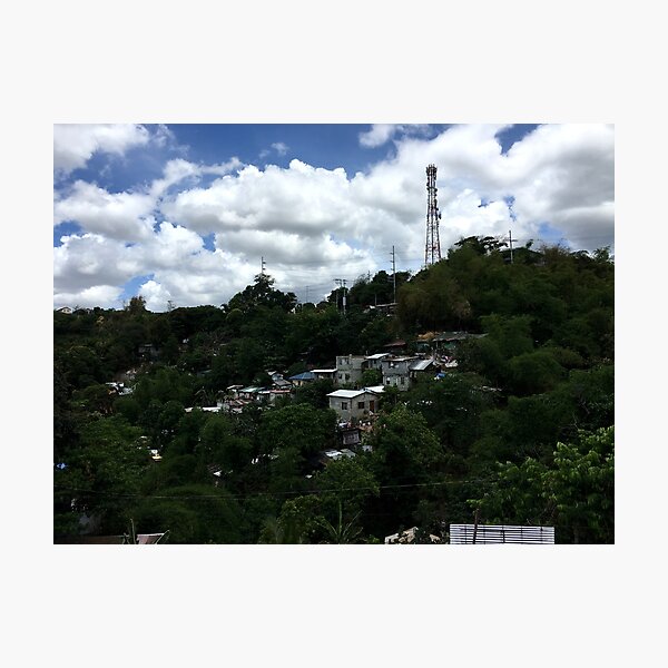 Houses on a mountain slope Photographic Print