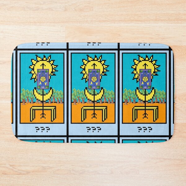 Item preview, Wait, is this pixel art tarot? White - Bonus Card (Design for T-shirt, stickers and other accessories) designed and sold by Pixel Waite.