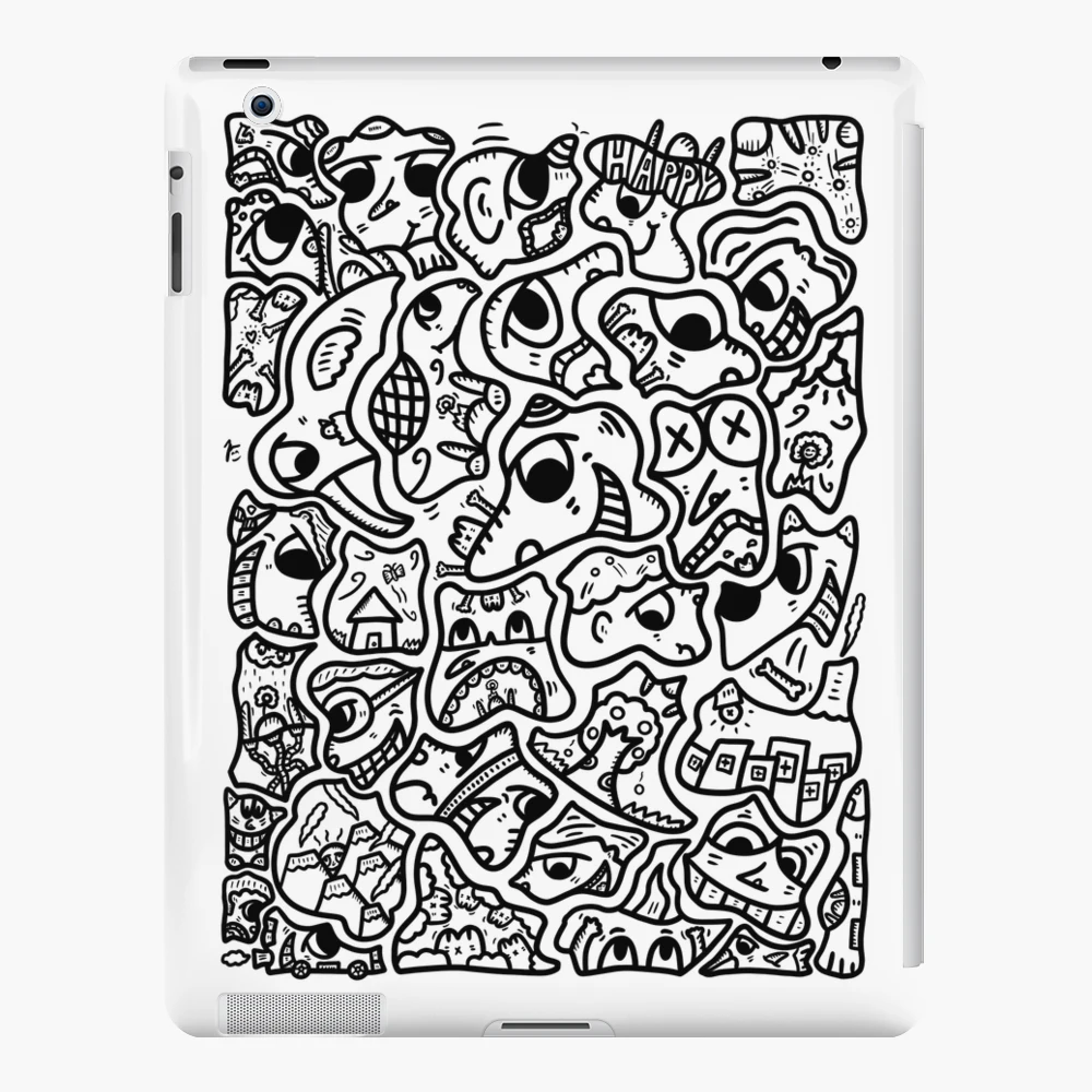 85+ Art Supply Doodles in Black iPad Case & Skin for Sale by thecraftace