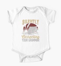 Silently Correcting Your Grammar -Funny English Snob Gifts One Piece - Short Sleeve