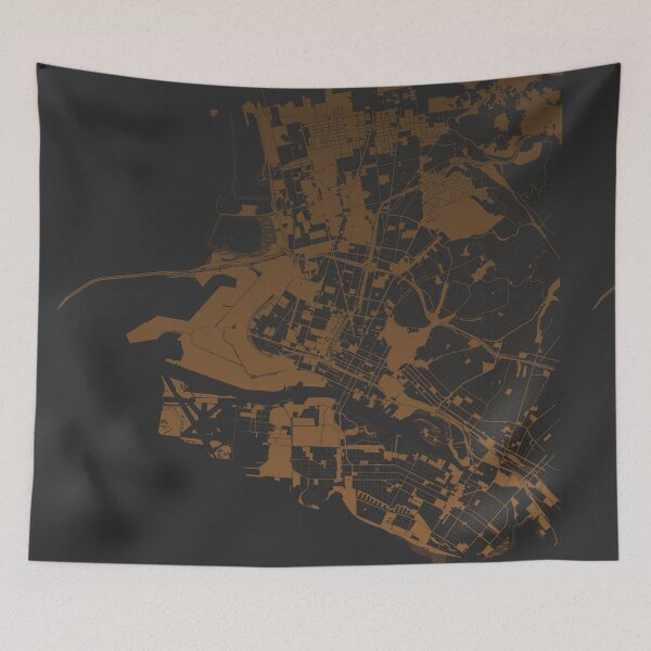 Item preview, Oakland Map Art coffee color California USA designed and sold by EpicMaps.