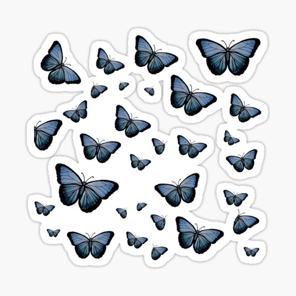 Blue Butterfly Pack142 Sticker For Sale By Solegoats Redbubble