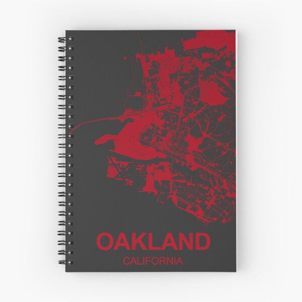 Item preview, Oakland Map Art red wine color California USA designed and sold by EpicMaps.
