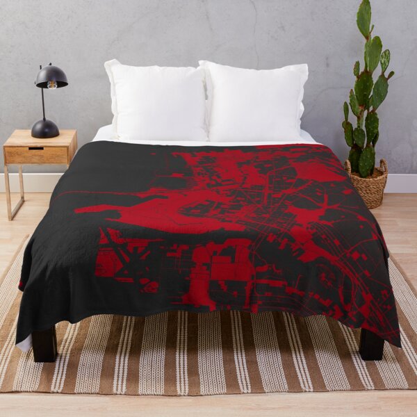Item preview, Oakland Map Art red wine color California USA designed and sold by EpicMaps.