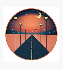 Straße bei Nacht Fotodruck