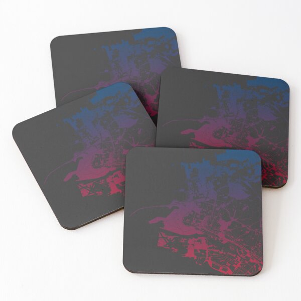 Item preview, Oakland Map Art Pink Blue California USA designed and sold by EpicMaps.