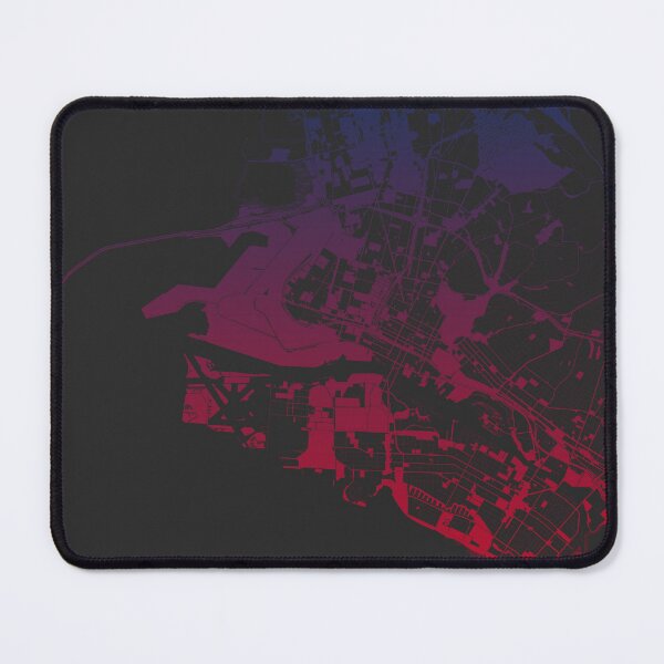 Item preview, Oakland Map Art Pink Blue California USA designed and sold by EpicMaps.
