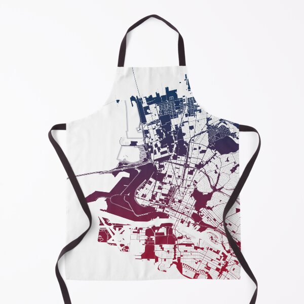 Item preview, Oakland Map Art Pink Blue California USA designed and sold by EpicMaps.