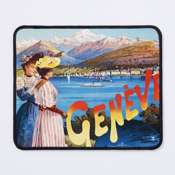 Item preview, GENEVA Chemins De Fer PLM Railways Paris to Switzerland Vintage Travel Poster designed and sold by retroposters.