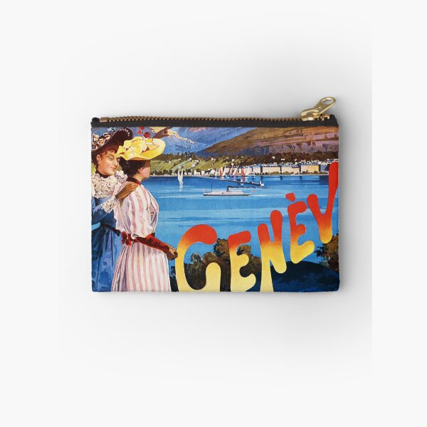 Item preview, GENEVA Chemins De Fer PLM Railways Paris to Switzerland Vintage Travel Poster designed and sold by retroposters.