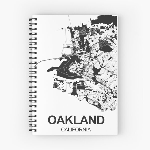 Item preview, Oakland Map Art Black white California USA designed and sold by EpicMaps.
