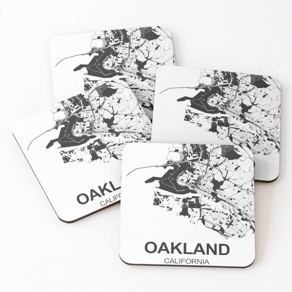 Item preview, Oakland Map Art Black white California USA designed and sold by EpicMaps.