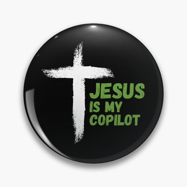 Item preview, Jesus is my copilot green cross nature tree leaf handmade love christian quote gift designed and sold by Ramesh ⭐⭐⭐⭐⭐.