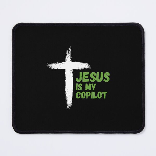 Item preview, Jesus is my copilot green cross nature tree leaf handmade love christian quote gift designed and sold by Ramesh ⭐⭐⭐⭐⭐.