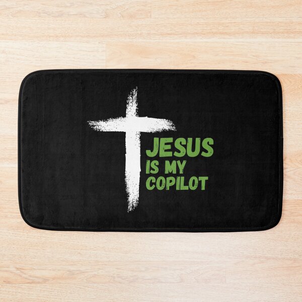 Item preview, Jesus is my copilot green cross nature tree leaf handmade love christian quote gift designed and sold by Ramesh ⭐⭐⭐⭐⭐.