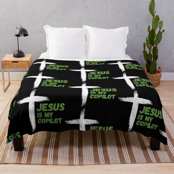 Item preview, Jesus is my copilot green cross nature tree leaf handmade love christian quote gift designed and sold by Ramesh ⭐⭐⭐⭐⭐.