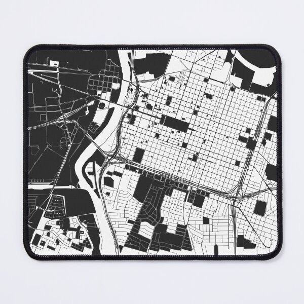 Item preview, Sacramento Map Art Black white California USA designed and sold by EpicMaps.