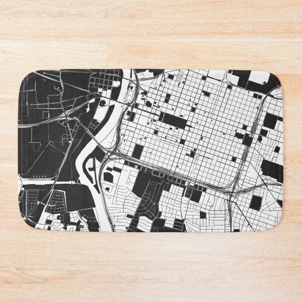 Item preview, Sacramento Map Art Black white California USA designed and sold by EpicMaps.