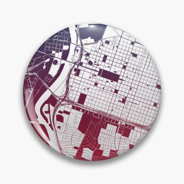 Item preview, Sacramento Map Art Pink Blue California USA designed and sold by EpicMaps.