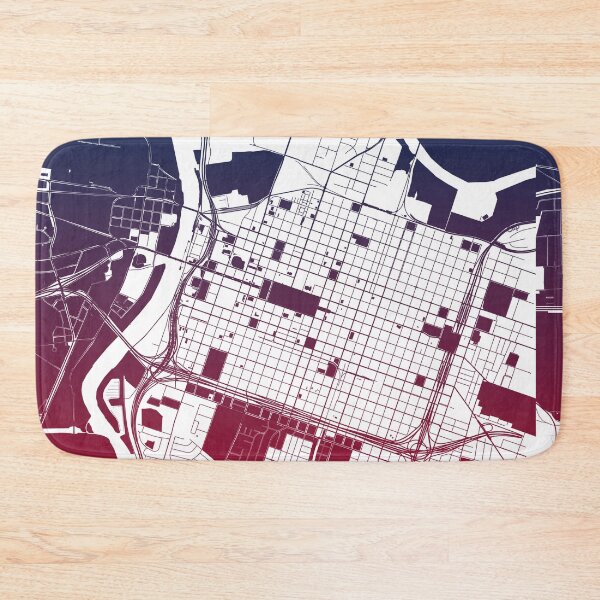 Item preview, Sacramento Map Art Pink Blue California USA designed and sold by EpicMaps.