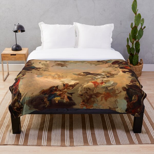 Allegory of the Planets and Continents Throw Blanket
