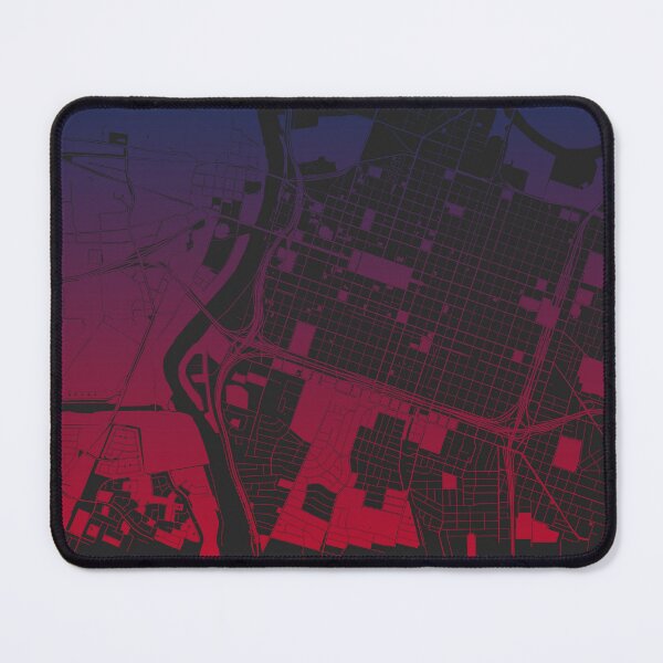 Item preview, Sacramento Map Art Pink Blue California USA designed and sold by EpicMaps.