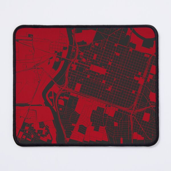 Item preview, Sacramento Map Art red wine color California USA designed and sold by EpicMaps.