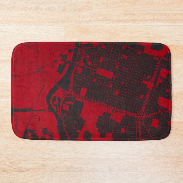 Artikelvorschau, Sacramento Map Art Rotweinfarbe Kalifornien USA entworfen und verkauft von EpicMaps.