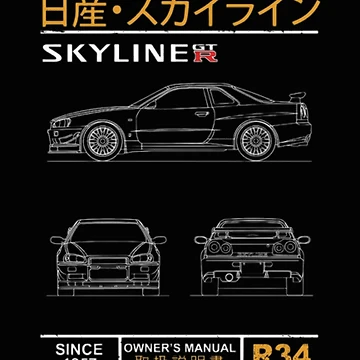 Artwork thumbnail, SKYLINE R34 SILHOUETTE by Racingdecals