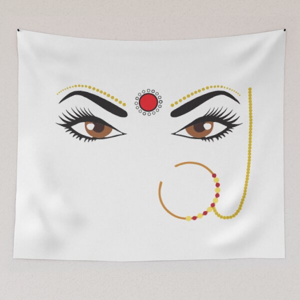 Item preview, Bindhi Indian Desi Culture Girly traditional Nose Ring Pin designed and sold by alltheprints.