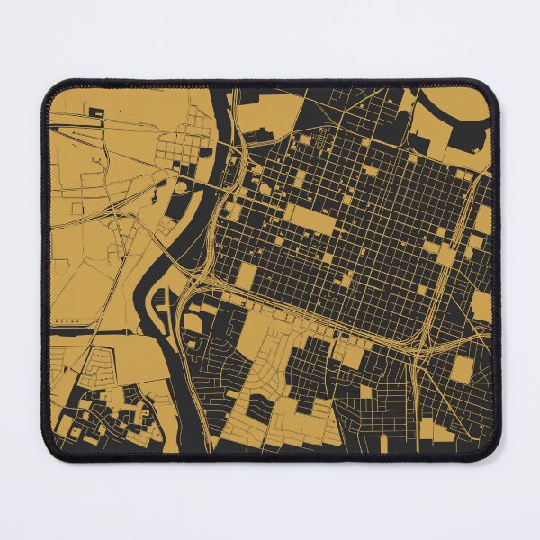 Item preview, Sacramento Map Art Black Gold California USA designed and sold by EpicMaps.