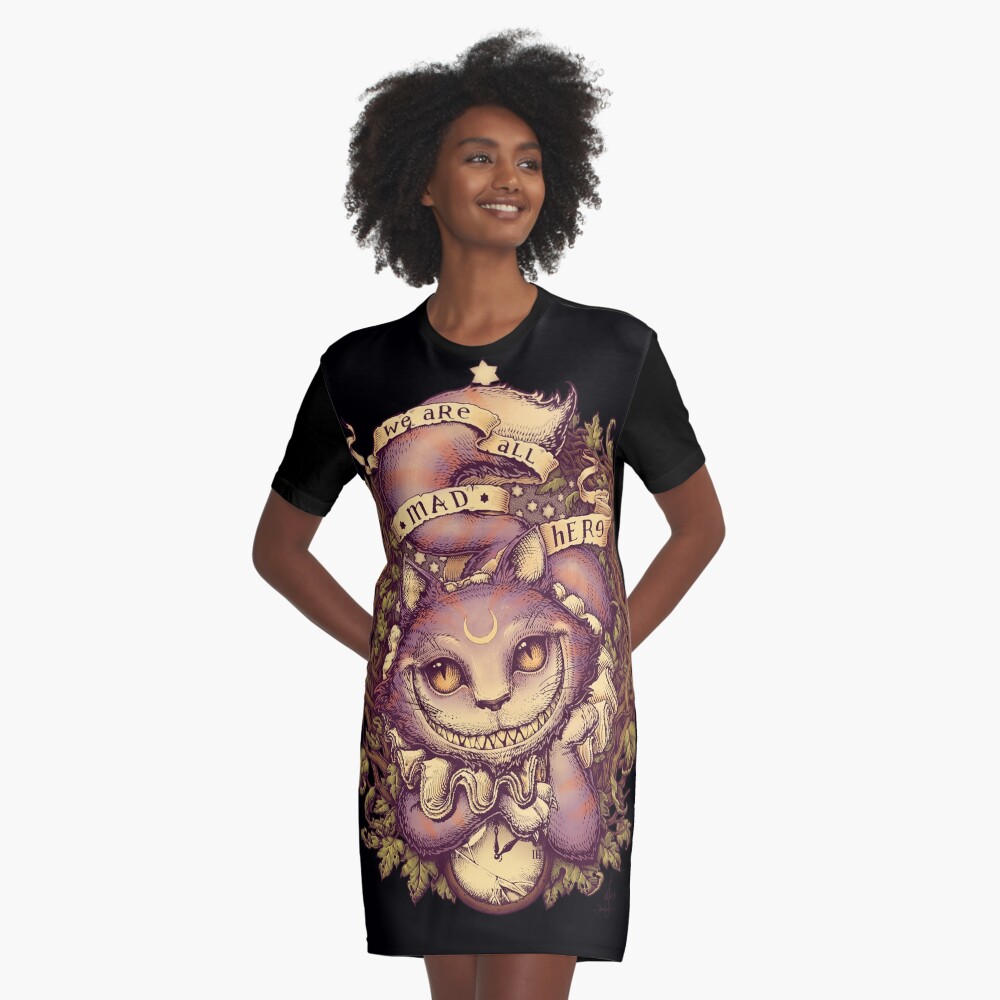 Item preview, Graphic T-Shirt Dress designed and sold by medusadollmaker.
