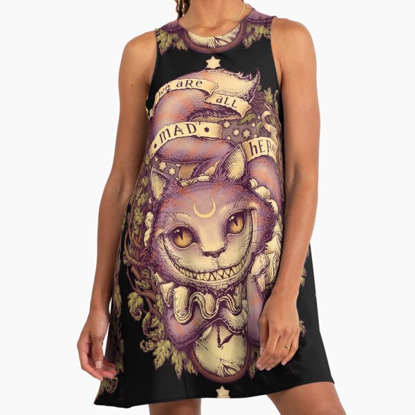 white christmas dresses Gothic Plus Size Christmas Hat Cat Branch Leaf Print Split Pocket A Line Midi Dress White / 2X