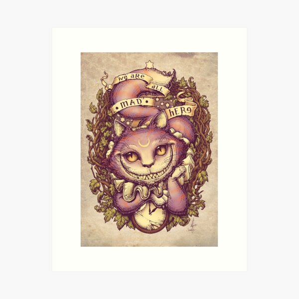  mettant en vedette Cheshire Cat Impression artistique