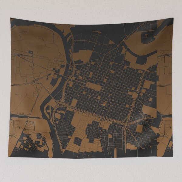 Item preview, Sacramento Map Art coffee color California USA designed and sold by EpicMaps.