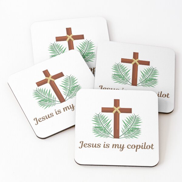 Item preview, Jesus is my copilot green cross nature tree leaf handmade love christian quote gift designed and sold by Ramesh ⭐⭐⭐⭐⭐.