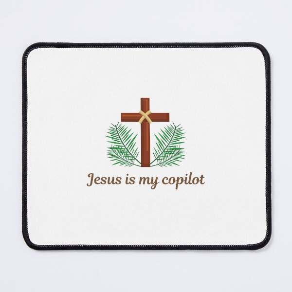 Item preview, Jesus is my copilot green cross nature tree leaf handmade love christian quote gift designed and sold by Ramesh ⭐⭐⭐⭐⭐.