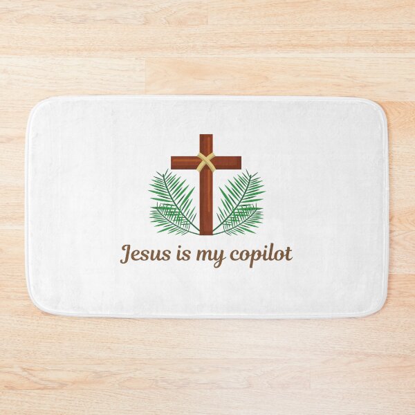 Item preview, Jesus is my copilot green cross nature tree leaf handmade love christian quote gift designed and sold by Ramesh ⭐⭐⭐⭐⭐.