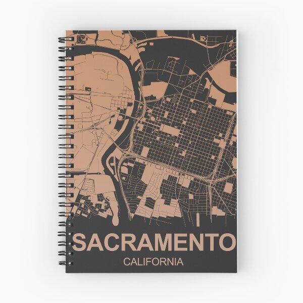 Item preview, Sacramento Map Art Chocolate color California USA designed and sold by EpicMaps.