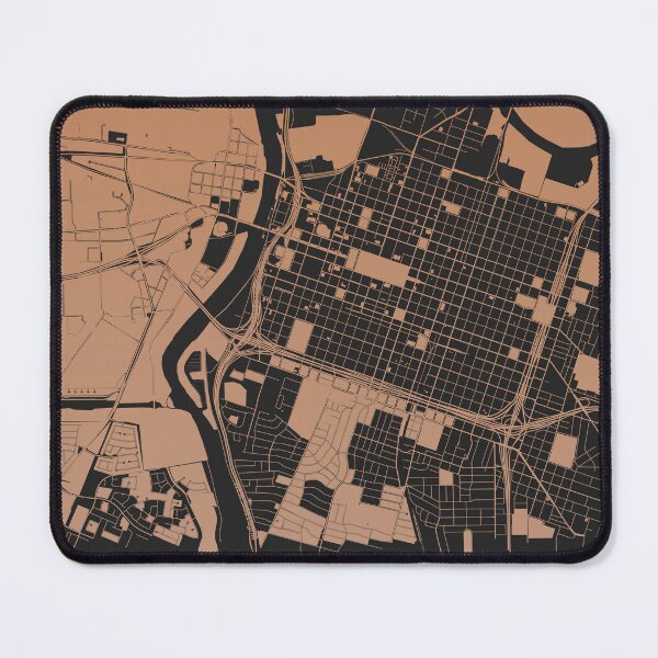 Item preview, Sacramento Map Art Chocolate color California USA designed and sold by EpicMaps.
