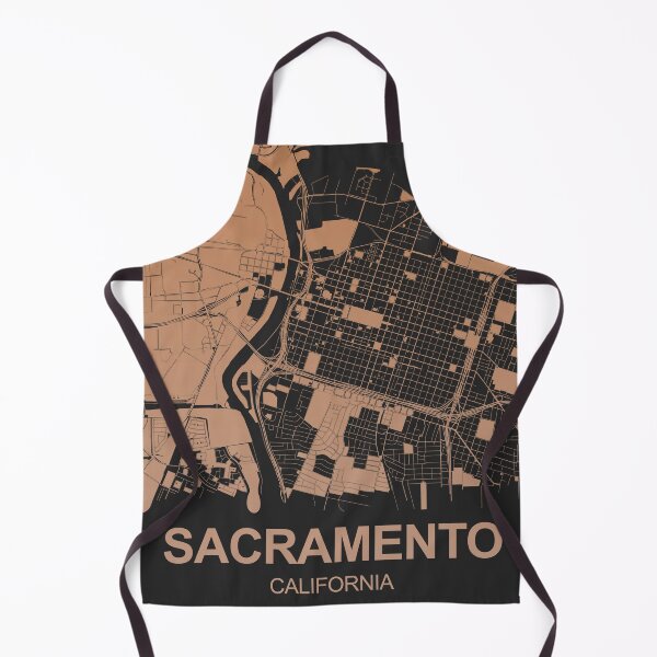 Item preview, Sacramento Map Art Chocolate color California USA designed and sold by EpicMaps.