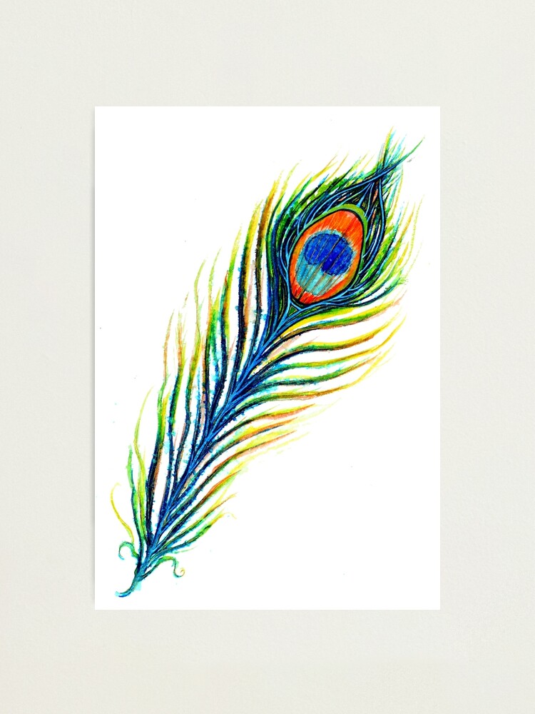 Peacock Feather LOVE Postage Stamps - Natural