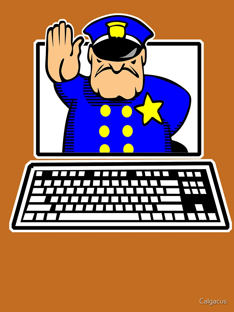 Thumbnail 6 of 6, Premium Oversized Hoodie, INTERNET POLICE designed and sold by Calgacus.