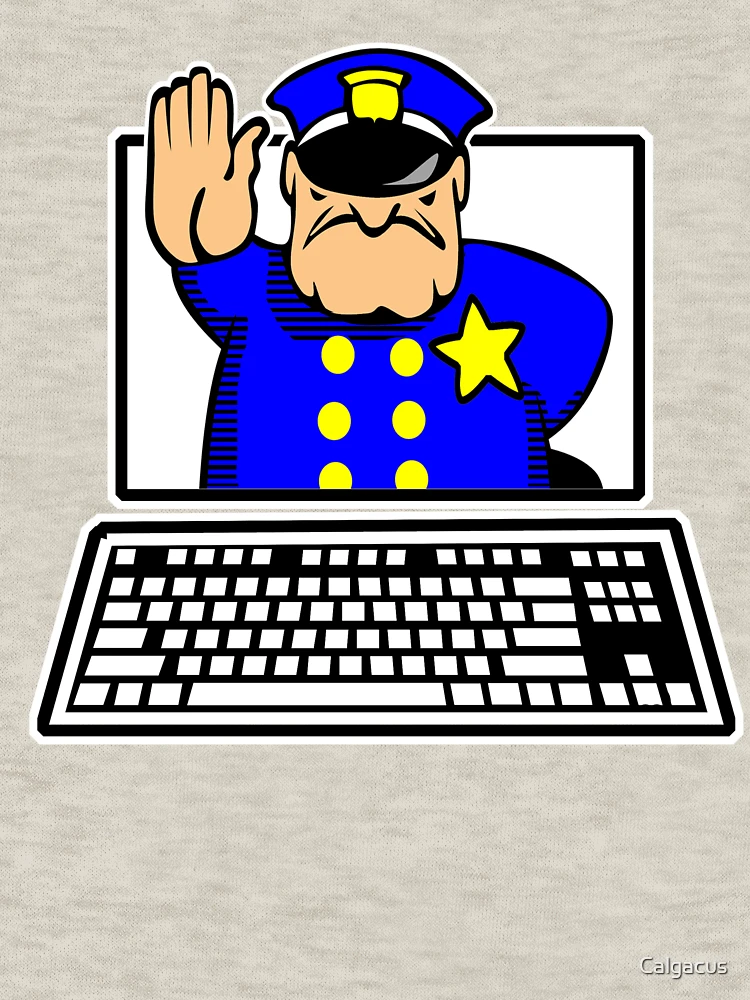 Thumbnail 6 of 6, Zipped Hoodie, INTERNET POLICE designed and sold by Calgacus.