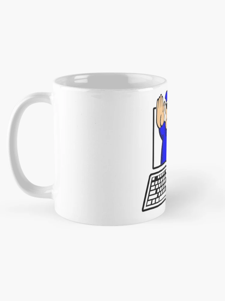 Aperçu 5 sur 6. Mug à café avec l'œuvre POLICE INTERNET créée et vendue par Calgacus.