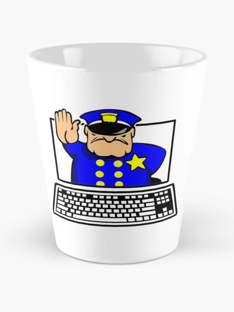 Aperçu 2 sur 4. Mug à café avec l'œuvre POLICE INTERNET créée et vendue par Calgacus.
