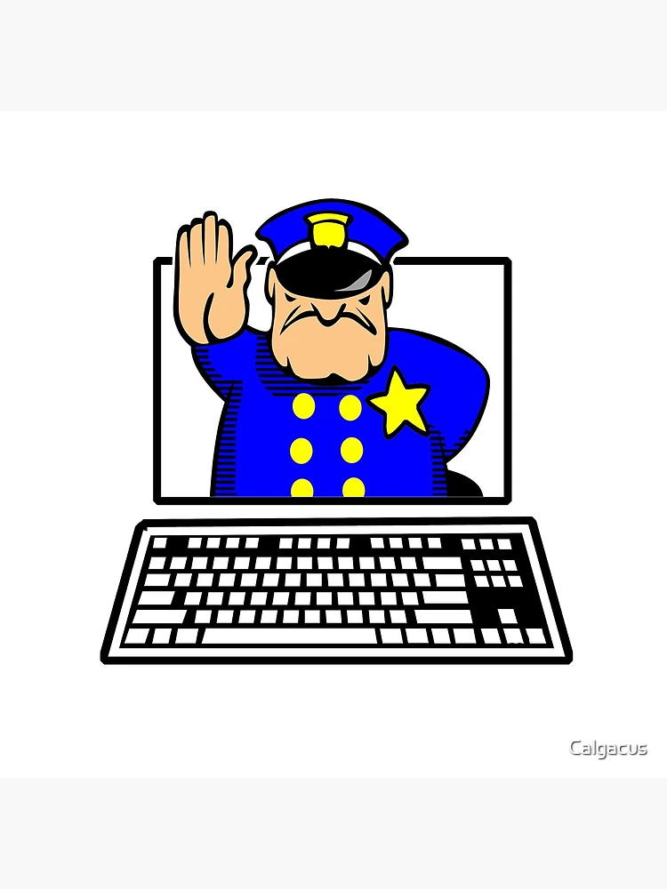 Thumbnail 4 of 4, Clock, INTERNET POLICE designed and sold by Calgacus.