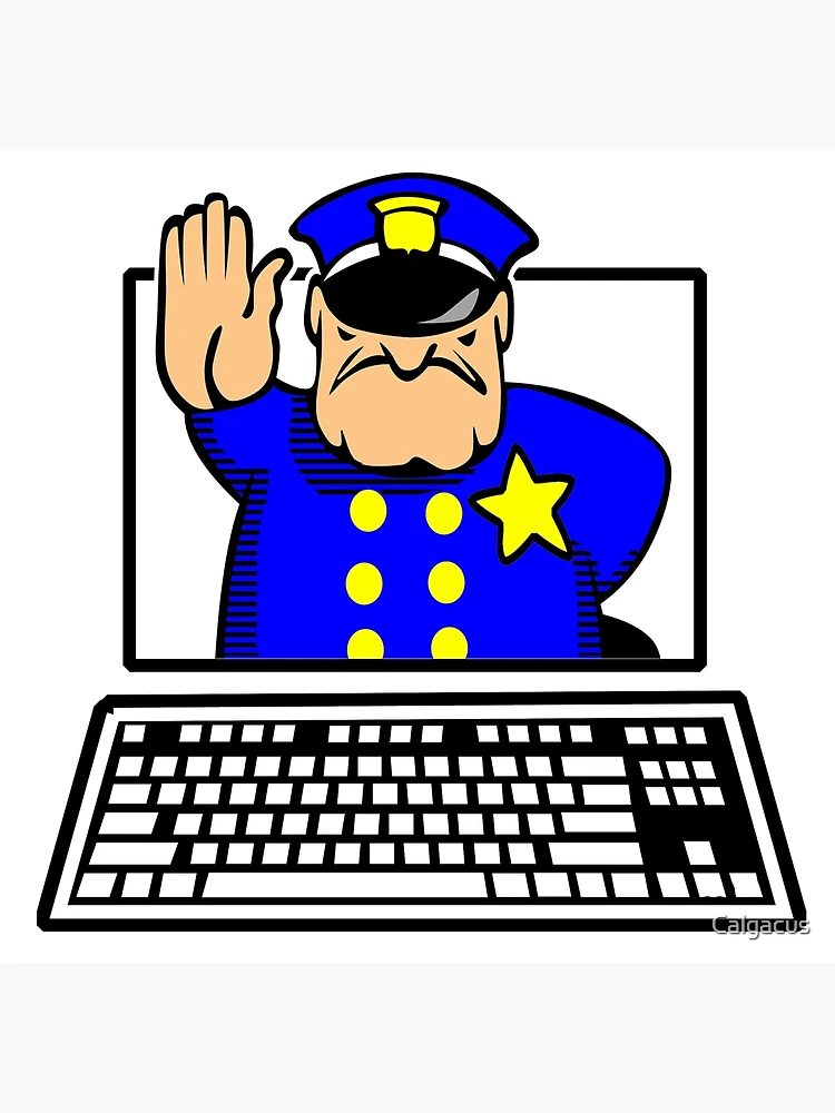 Thumbnail 2 of 2, Postcard, INTERNET POLICE designed and sold by Calgacus.