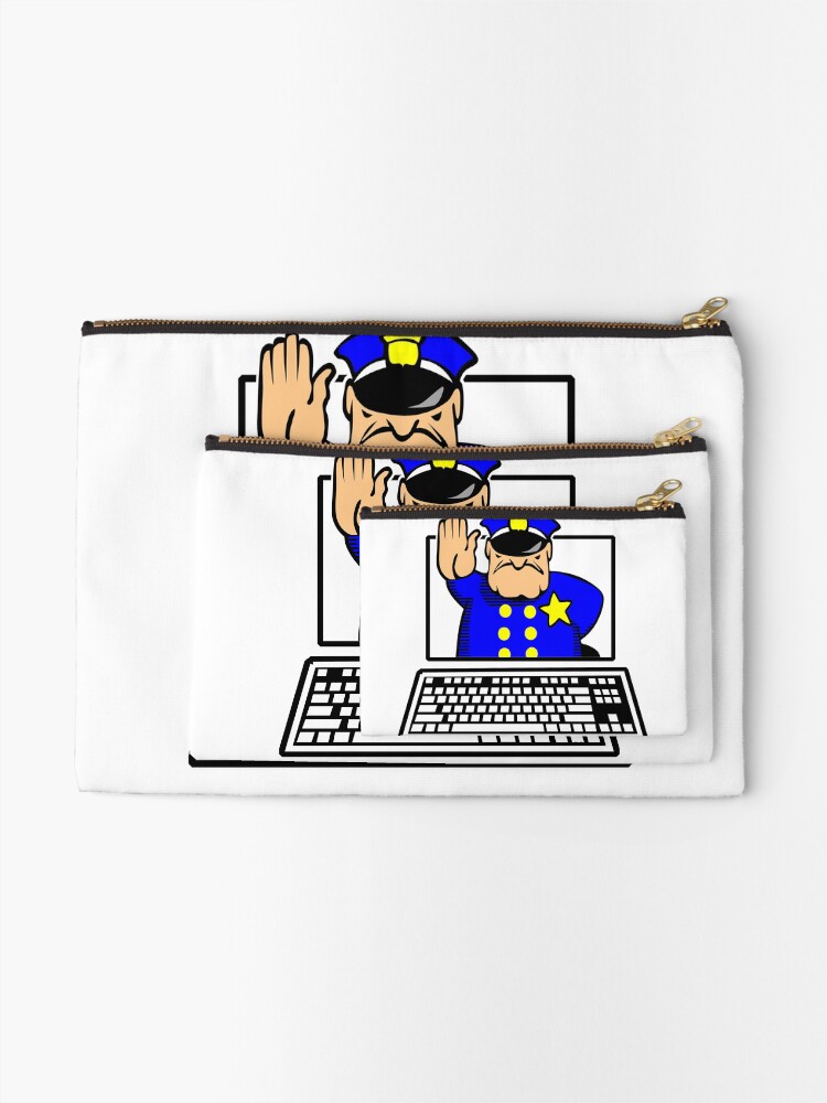 Thumbnail 2 of 4, Zipper Pouch, INTERNET POLICE designed and sold by Calgacus.